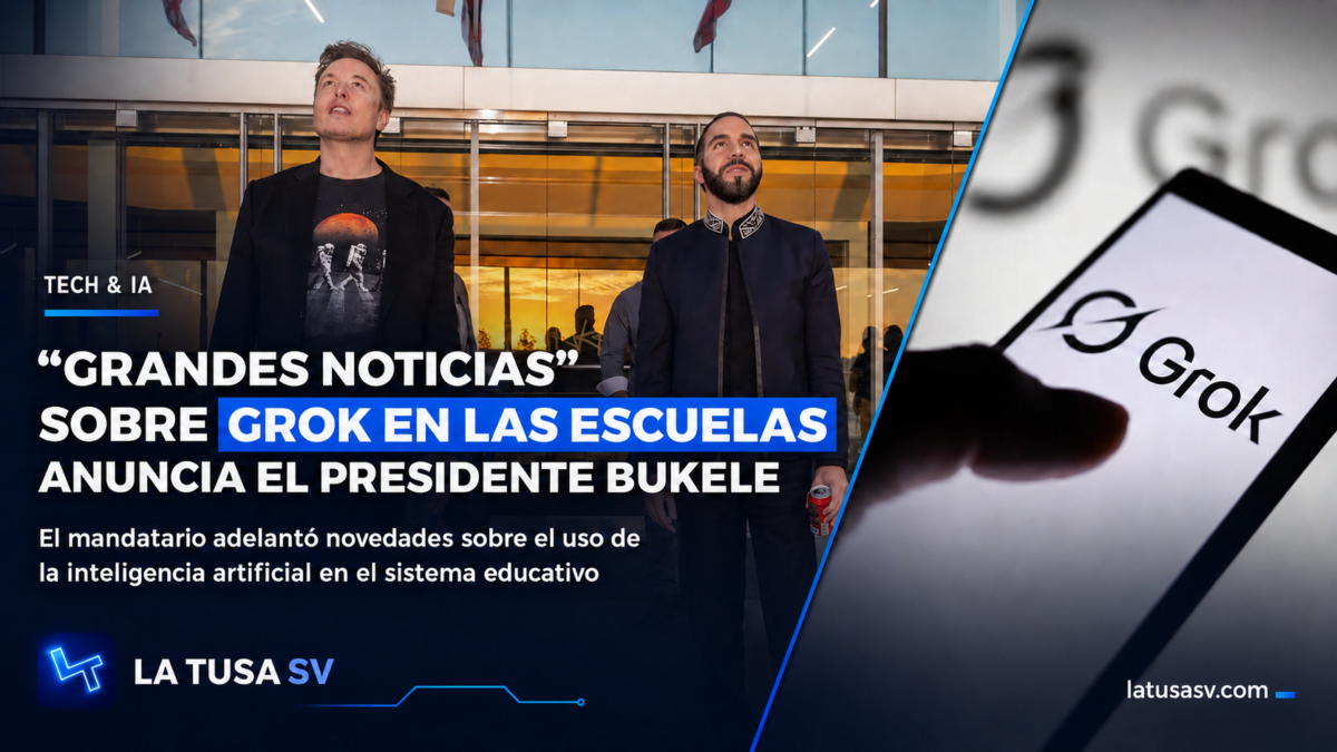 Alumnos usando Grok en las escuelas públicas de El Salvador
