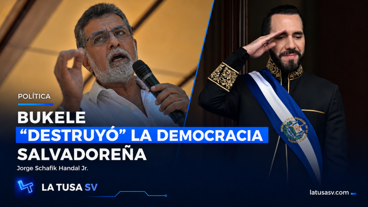 Schafik Hándal durante declaraciones sobre el gobierno de Nayib Bukele